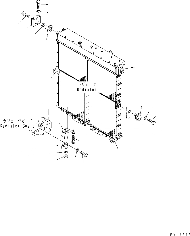 Схема запчастей Komatsu D575A-2 - КРЕПЛЕНИЕ РАДИАТОРА(№-) СИСТЕМА ОХЛАЖДЕНИЯ