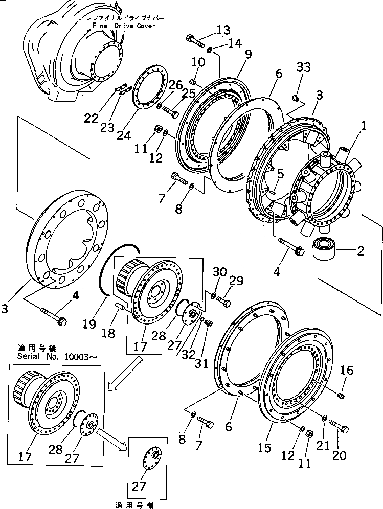 Схема запчастей Komatsu D575A-2 - КОНЕЧНАЯ ПЕРЕДАЧА (/7) ГТР CONVERTOR¤ ТРАНСМИССИЯ¤ РУЛЕВ. УПРАВЛЕНИЕ И КОНЕЧНАЯ ПЕРЕДАЧА