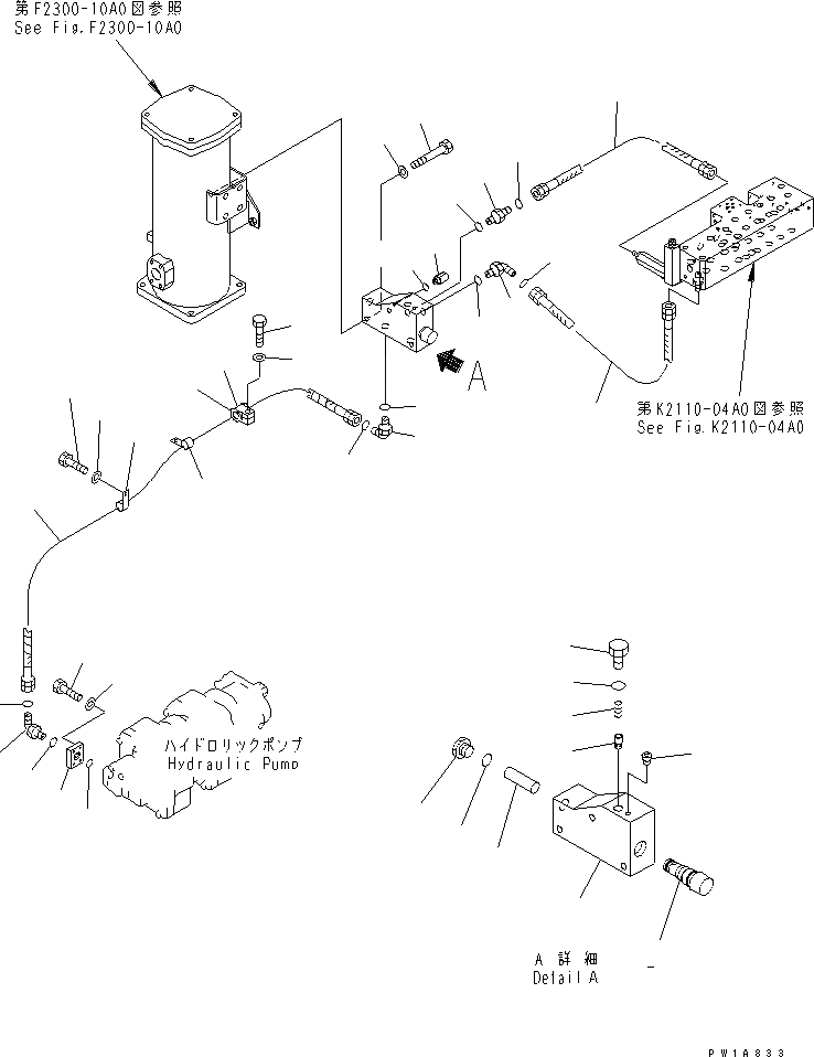 Схема запчастей Komatsu D575A-2 - P.P.C. ОСНОВН. ЛИНИЯ(№-) ГИДРАВЛИКА