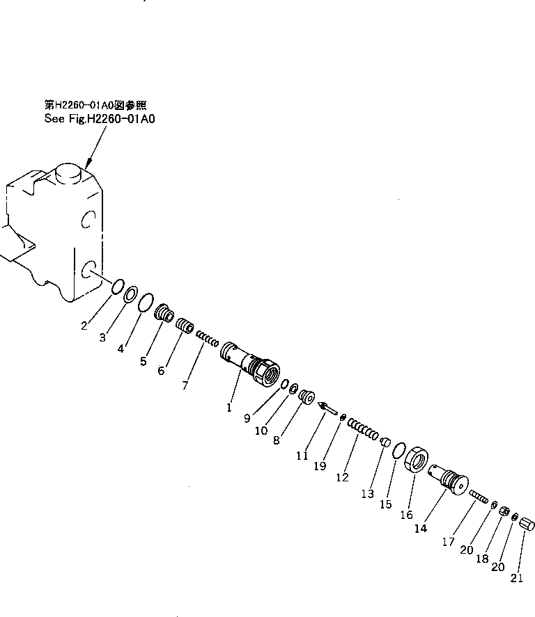 Схема запчастей Komatsu D575A-2 - РАЗГРУЗ. КЛАПАН (ДЛЯ ПРИВОД ВЕНТИЛЯТОРА ТРУБЫ)(№-) ГИДРАВЛИКА