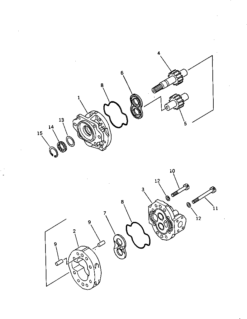Схема запчастей Komatsu D575A-2 - ГИДР. НАСОС. (ТРАНСМИССИЯ СМАЗКА) (КРОМЕ ЯПОН.) ОСНОВН. КОМПОНЕНТЫ И РЕМКОМПЛЕКТЫ
