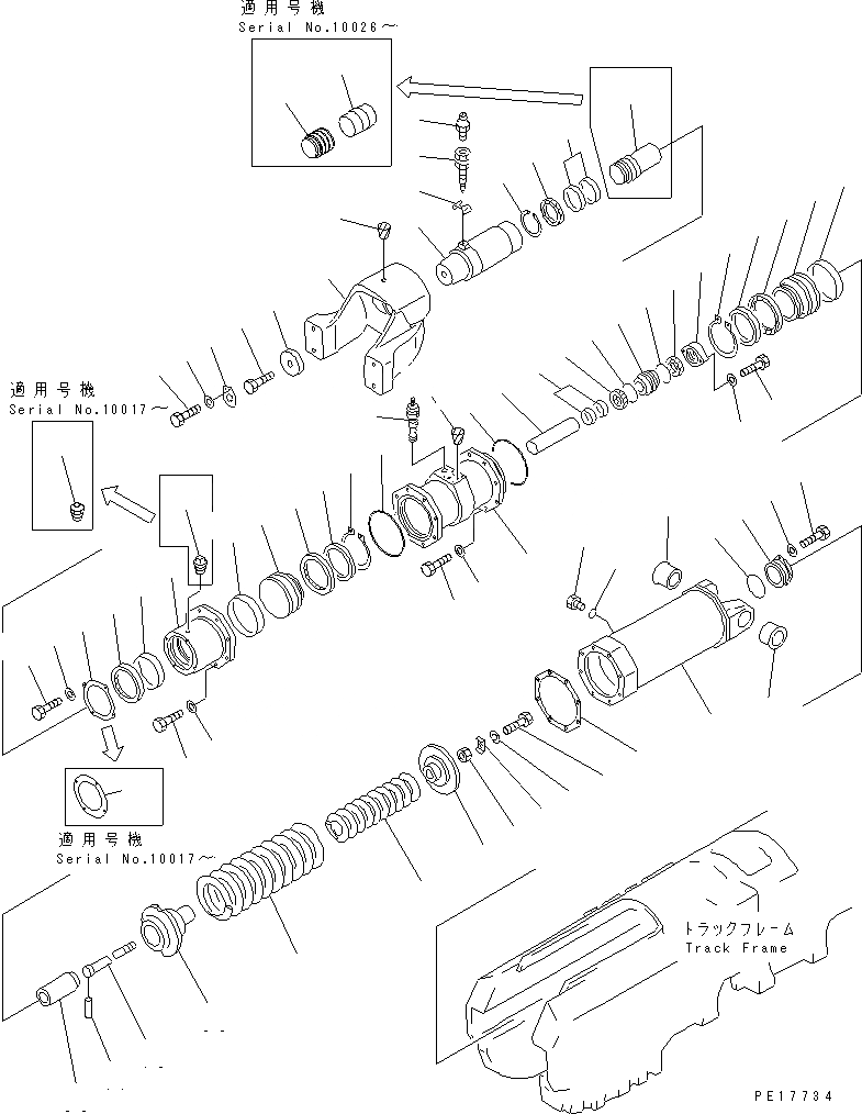 Схема запчастей Komatsu D575A-2 - ПРУЖИНА(№-) ХОДОВАЯ
