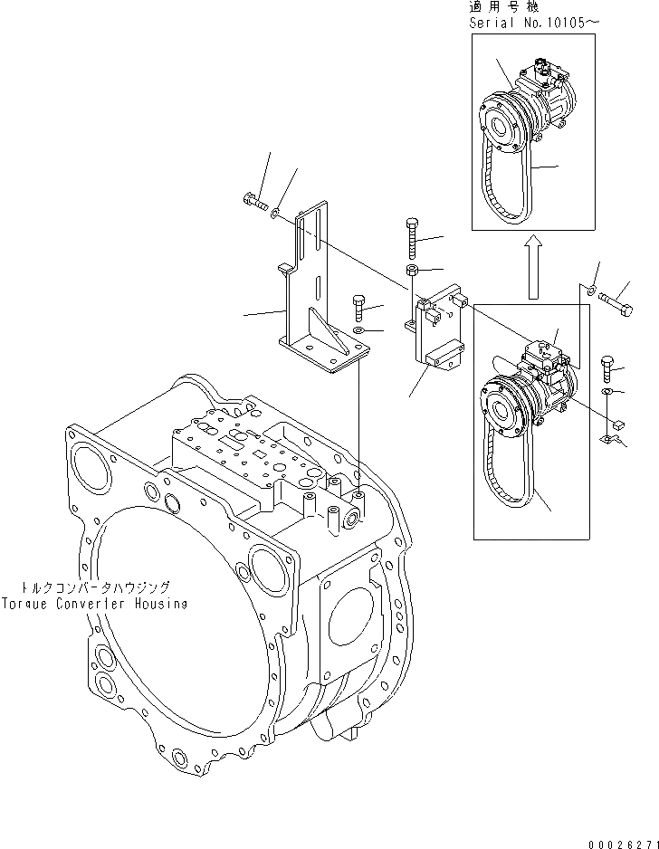 Схема запчастей Komatsu D575A-3 - КОМПОНЕНТЫ КОМПРЕССОРА КОМПОНЕНТЫ ДВИГАТЕЛЯ