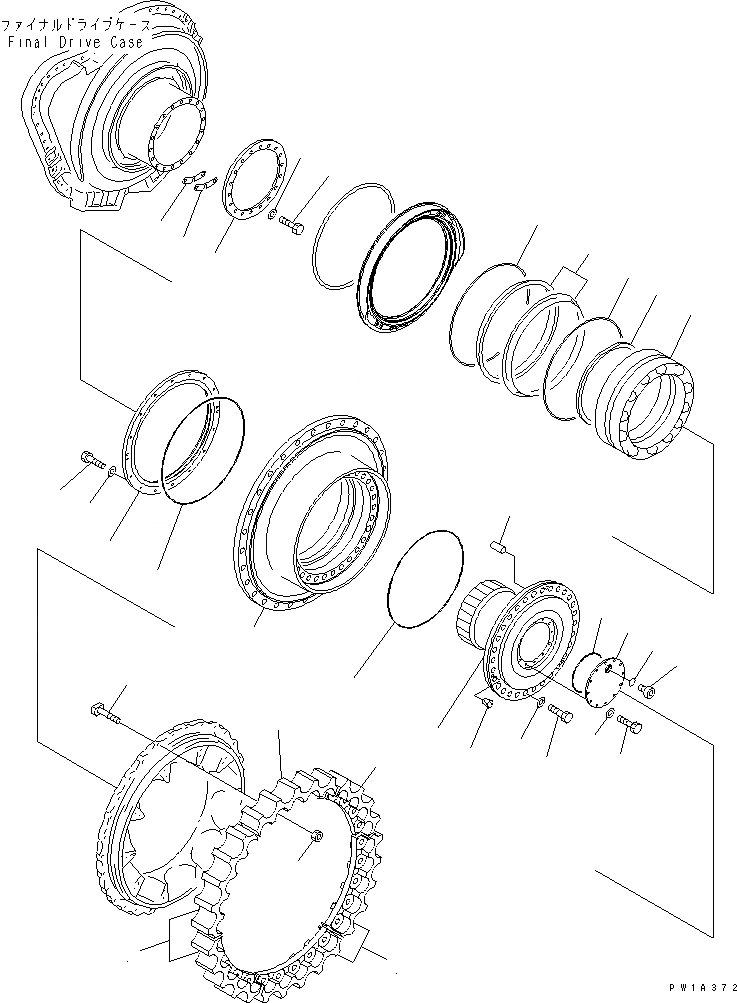 Схема запчастей Komatsu D575A-3 - КОНЕЧНАЯ ПЕРЕДАЧА (/) (ЛЕВ.) ГТР CONVERTOR¤ ТРАНСМИССИЯ¤ РУЛЕВ. УПРАВЛЕНИЕ И КОНЕЧНАЯ ПЕРЕДАЧА