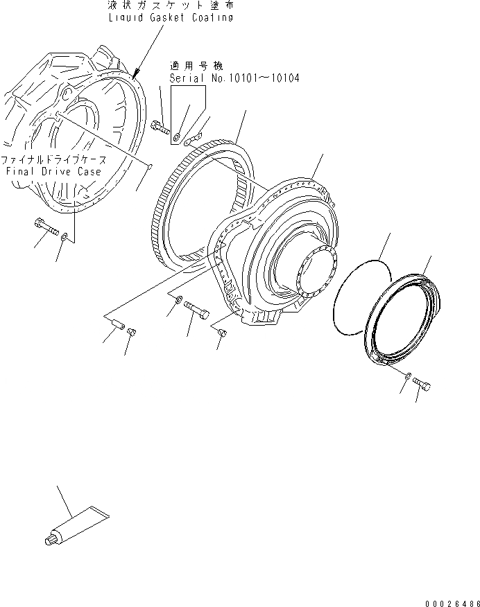 Схема запчастей Komatsu D575A-3 - КОНЕЧНАЯ ПЕРЕДАЧА (/) (ЛЕВ.) ГТР CONVERTOR¤ ТРАНСМИССИЯ¤ РУЛЕВ. УПРАВЛЕНИЕ И КОНЕЧНАЯ ПЕРЕДАЧА