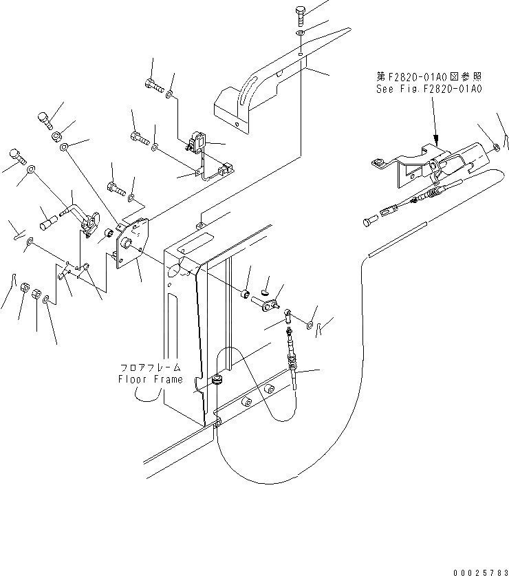 Схема запчастей Komatsu D575A-3 - РЫЧАГ УПРАВЛ-Я ТОРМОЗОМ КАБИНА ОПЕРАТОРА И СИСТЕМА УПРАВЛЕНИЯ