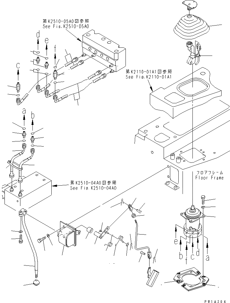 Схема запчастей Komatsu D575A-3 - ОТВАЛ УПРАВЛ-Е (PPC ТРУБЫ)(№-) КАБИНА ОПЕРАТОРА И СИСТЕМА УПРАВЛЕНИЯ
