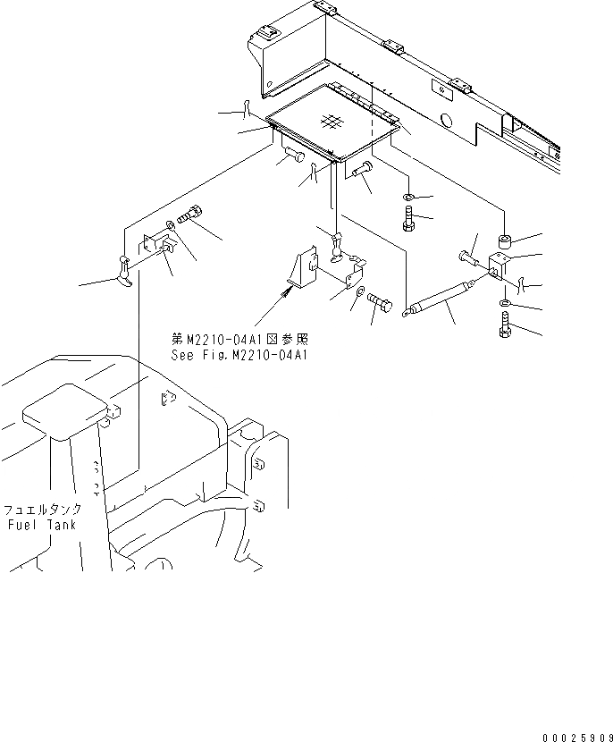 Схема запчастей Komatsu D575A-3 - ПОЛ КАБИНЫ (ЗАДН.) ЧАСТИ КОРПУСА