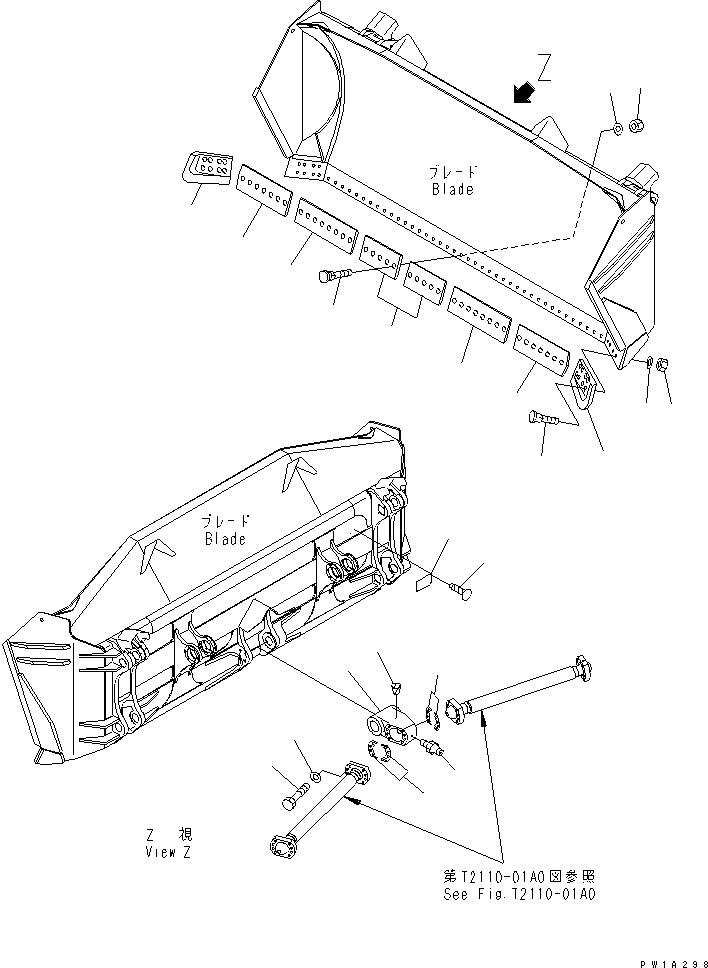 Схема запчастей Komatsu D575A-3 - ПРЯМ. ОТВАЛ ОТВАЛ (/) РАБОЧЕЕ ОБОРУДОВАНИЕ