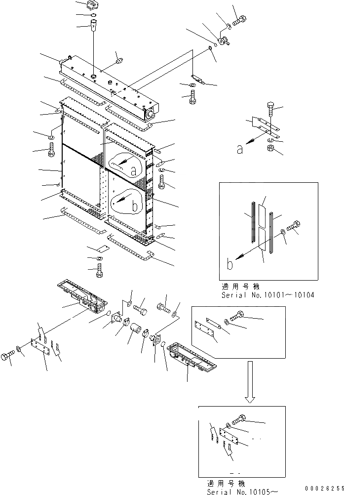Схема запчастей Komatsu D575A-3-M - РАДИАТОР И РЕЗЕРВН. БАК СИСТЕМА ОХЛАЖДЕНИЯ
