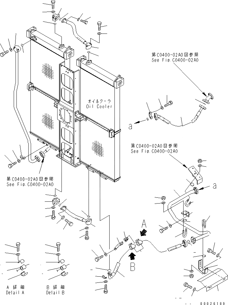 Схема запчастей Komatsu D575A-3-M - ЛИНИИ МАСЛООХЛАДИТЕЛЯ (/) СИСТЕМА ОХЛАЖДЕНИЯ