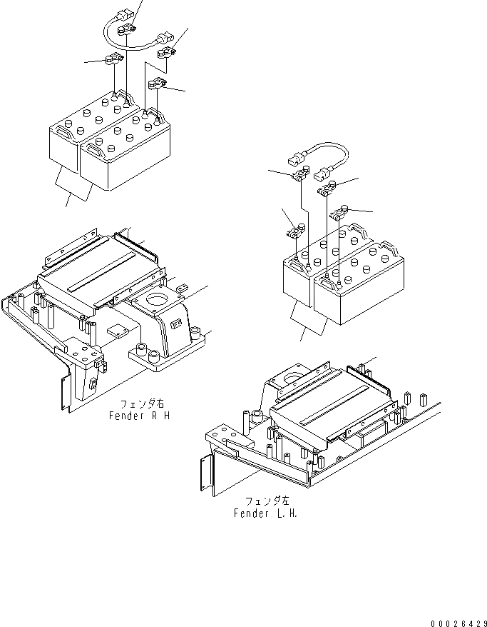 Схема запчастей Komatsu D575A-3-M - АККУМУЛЯТОР (БОЛЬШ. ТИП) ЭЛЕКТРИКА