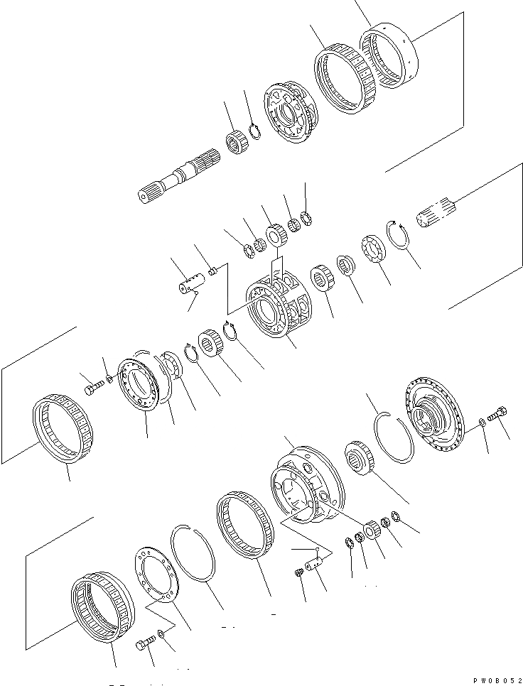Схема запчастей Komatsu D575A-3-M - ТРАНСМИССИЯ (/) (НЕСУЩИЙ ЭЛЕМЕНТ) (/) ГТР CONVERTOR¤ ТРАНСМИССИЯ¤ РУЛЕВ. УПРАВЛЕНИЕ И КОНЕЧНАЯ ПЕРЕДАЧА