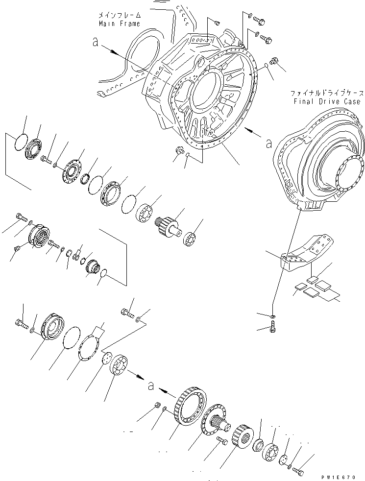 Схема запчастей Komatsu D575A-3-M - КОНЕЧНАЯ ПЕРЕДАЧА (/) (ЛЕВ.) (С РЫХЛИТЕЛЕМ) (ДЛЯ FUJISAKA)(№-) ГТР CONVERTOR¤ ТРАНСМИССИЯ¤ РУЛЕВ. УПРАВЛЕНИЕ И КОНЕЧНАЯ ПЕРЕДАЧА