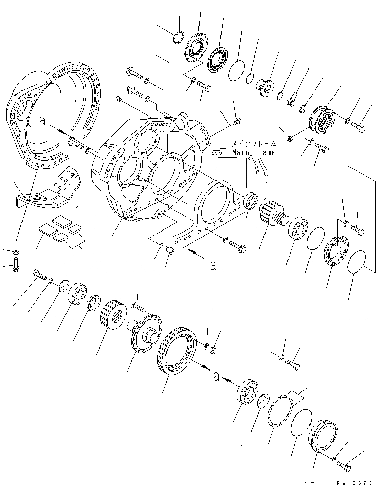 Схема запчастей Komatsu D575A-3-M - КОНЕЧНАЯ ПЕРЕДАЧА (/) (ПРАВ.) (С РЫХЛИТЕЛЕМ)(№-) ГТР CONVERTOR¤ ТРАНСМИССИЯ¤ РУЛЕВ. УПРАВЛЕНИЕ И КОНЕЧНАЯ ПЕРЕДАЧА
