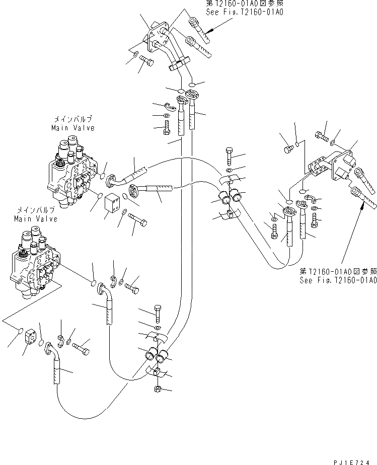 Схема запчастей Komatsu D575A-3-M - ПЕРЕКОС. ОТВАЛА ЛИНИЯ ГИДРАВЛИКА