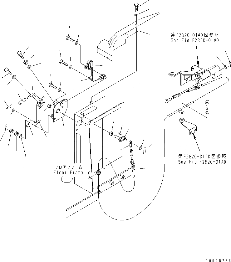 Схема запчастей Komatsu D575A-3-M - РЫЧАГ УПРАВЛ-Я ТОРМОЗОМ КАБИНА ОПЕРАТОРА И СИСТЕМА УПРАВЛЕНИЯ