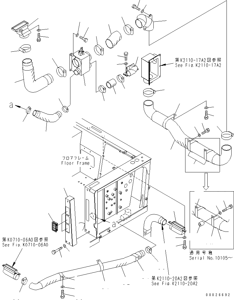 Схема запчастей Komatsu D575A-3-M - КОНДИЦ. ВОЗДУХА (/) КАБИНА ОПЕРАТОРА И СИСТЕМА УПРАВЛЕНИЯ