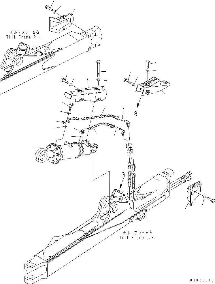 Схема запчастей Komatsu D575A-3-M - ГИДРОЛИНИЯ (ОТВАЛ С ДВОЙН. ПЕРЕКОСОМ) (/) РАБОЧЕЕ ОБОРУДОВАНИЕ