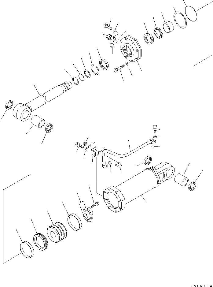 Схема запчастей Komatsu D575A-3-M - РЫХЛИТЕЛЬ ГИДРОЦИЛИНДР ПОДЪЕМА(№-) ОСНОВН. КОМПОНЕНТЫ И РЕМКОМПЛЕКТЫ