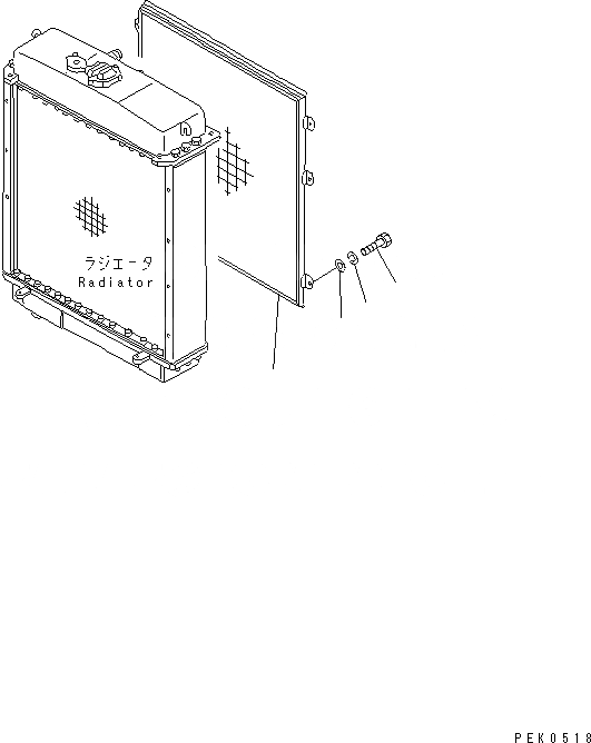 Схема запчастей Komatsu D58E-1A - РЕШЕТКА РАДИАТОРА (ДЛЯ ПЕСЧАН. ЗАПЫЛЕНН МЕСТН. СПЕЦ-Я.) СИСТЕМА ОХЛАЖДЕНИЯ