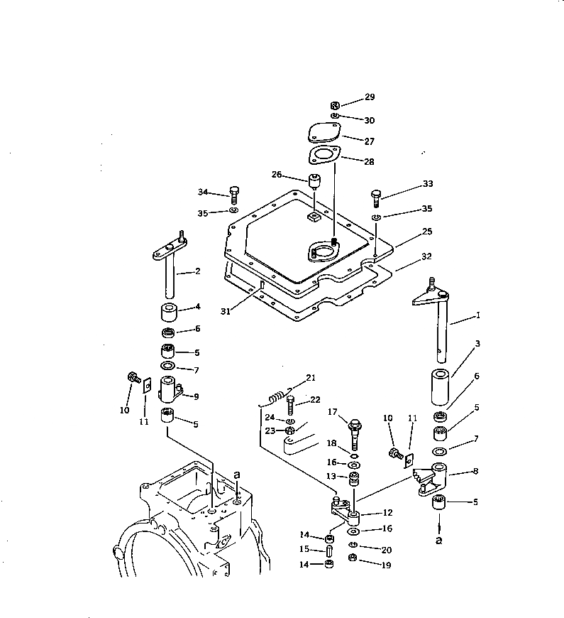 Схема запчастей Komatsu D58E-1A - КОРПУС ТРАНСМИССИИ КРЫШКАAND РЫЧАГ СИЛОВАЯ ПЕРЕДАЧА И КОНЕЧНАЯ ПЕРЕДАЧА