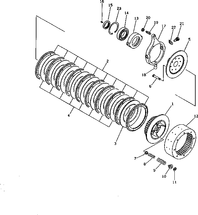 Схема запчастей Komatsu D58E-1A - БОРТОВ. ФРИКЦИОН СИЛОВАЯ ПЕРЕДАЧА И КОНЕЧНАЯ ПЕРЕДАЧА