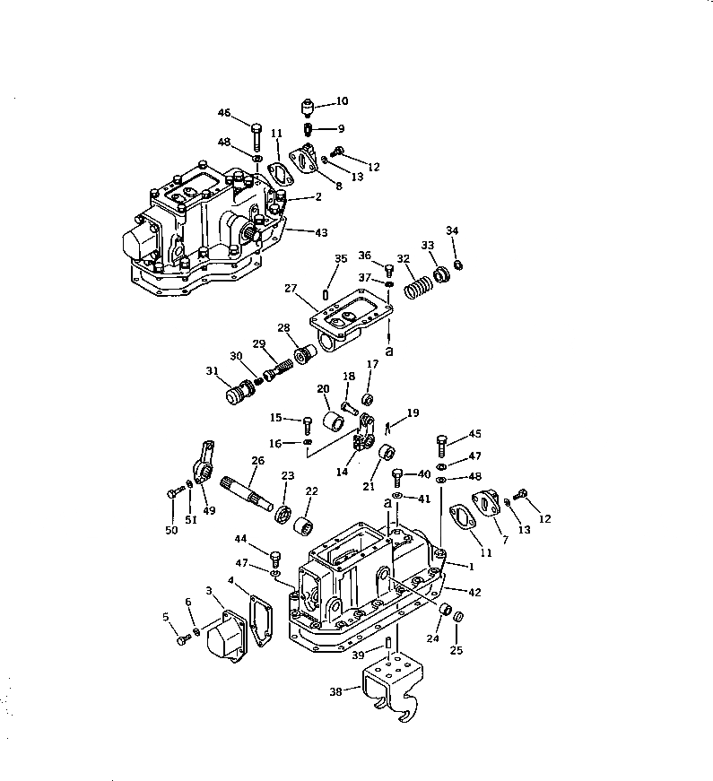 Схема запчастей Komatsu D58E-1A - РУЛЕВ. УПРАВЛЕНИЕ ТОРМОЗ. (/) СИЛОВАЯ ПЕРЕДАЧА И КОНЕЧНАЯ ПЕРЕДАЧА
