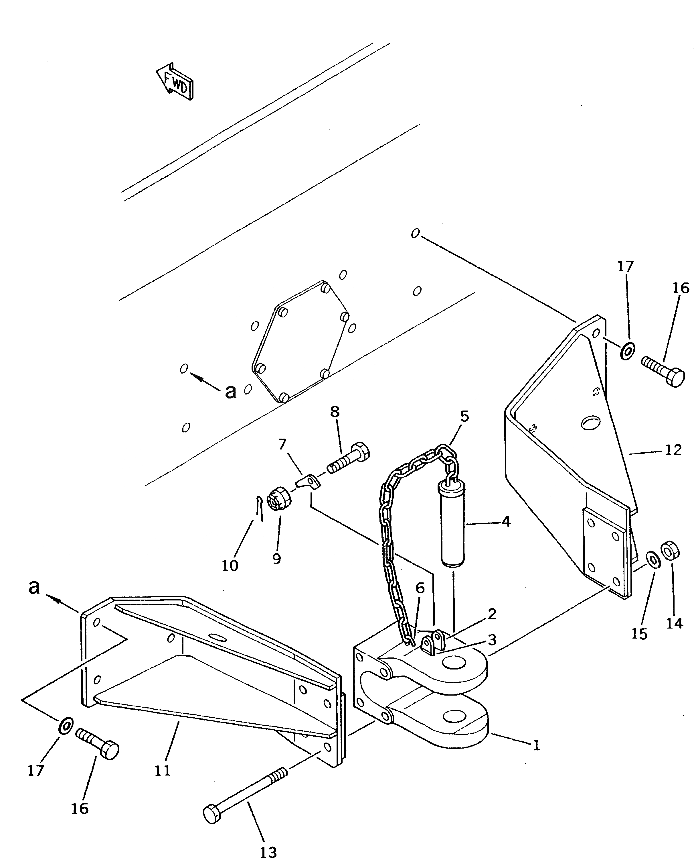 Схема запчастей Komatsu D58E-1A - СЦЕПНОЕ УСТРОЙСТВО (ЗАКРЫТОГО ТИПА) РАБОЧЕЕ ОБОРУДОВАНИЕ