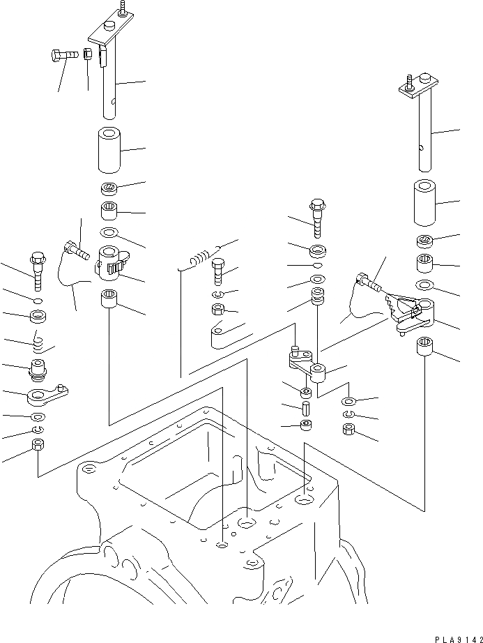 Схема запчастей Komatsu D58E-1B - ТРАНСМИССИЯ CNTROL КЛАПАН РЫЧАГ (MONO РЫЧАГ УПРАВЛ-Е СПЕЦ-Я.)(№87-) СИЛОВАЯ ПЕРЕДАЧА И КОНЕЧНАЯ ПЕРЕДАЧА