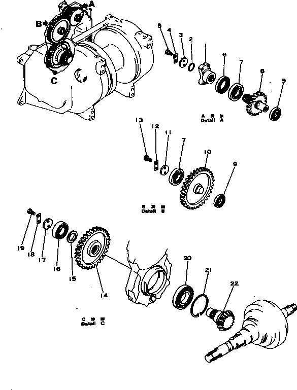Схема запчастей Komatsu D58E-1B - ЛЕБЕДКА ПЕРЕДАЧА ПРИВОД РАБОЧЕЕ ОБОРУДОВАНИЕ