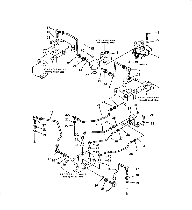Схема запчастей Komatsu D58E-1 - УПРАВЛ-Е И РАЗГРУЗ. КЛАПАН ТРУБЫ СИЛОВАЯ ПЕРЕДАЧА И КОНЕЧНАЯ ПЕРЕДАЧА