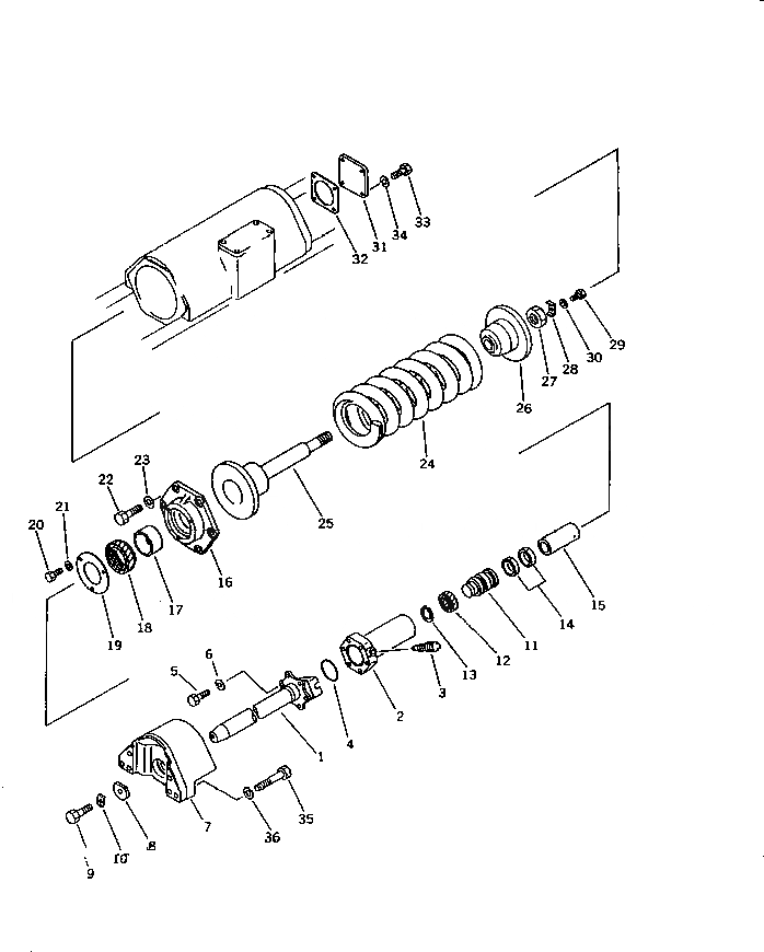 Схема запчастей Komatsu D58E-1 - ПРУЖИНА ХОДОВАЯ
