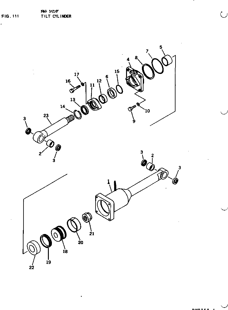 Схема запчастей Komatsu D58E-1 - ЦИЛИНДР ПЕРЕКОСА ОТВАЛА (ДЛЯ МЕХАНИЧ. ANGLE НАКЛОНЯЕМ. DOZER) ОСНОВН. КОМПОНЕНТЫ И РЕМКОМПЛЕКТЫ