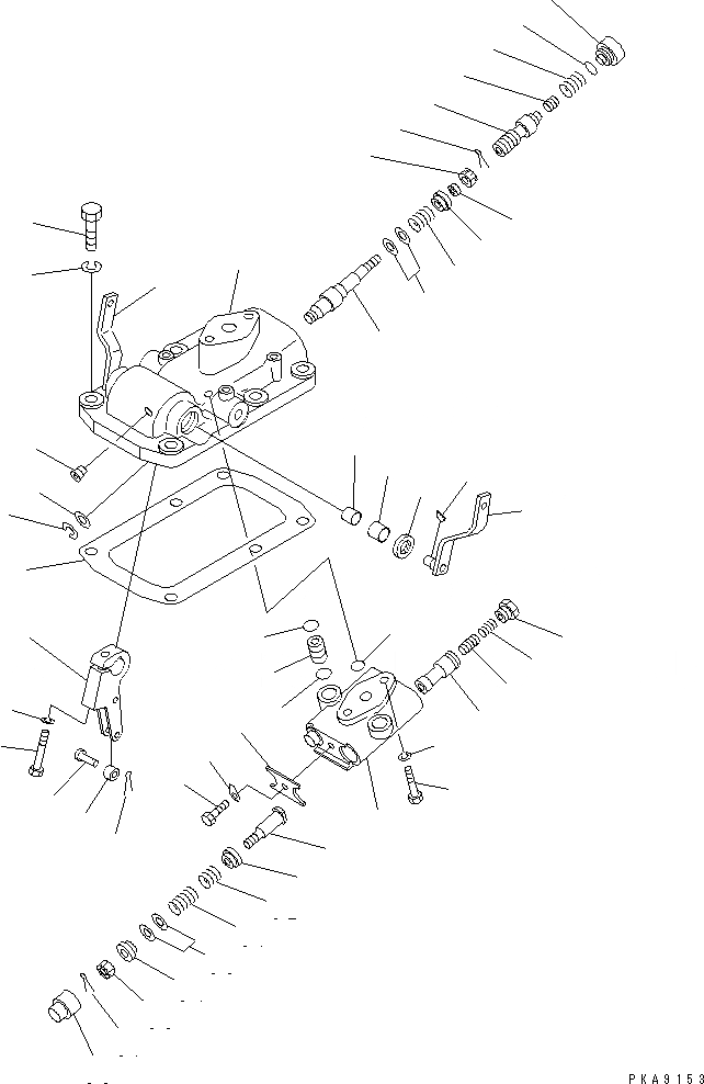 Схема запчастей Komatsu D58P-1B - КЛАПАН РУЛЕВОГО УПРАВЛЕНИЯ (MONO РЫЧАГ УПРАВЛ-Е СПЕЦ-Я.)(№87-) СИЛОВАЯ ПЕРЕДАЧА И КОНЕЧНАЯ ПЕРЕДАЧА