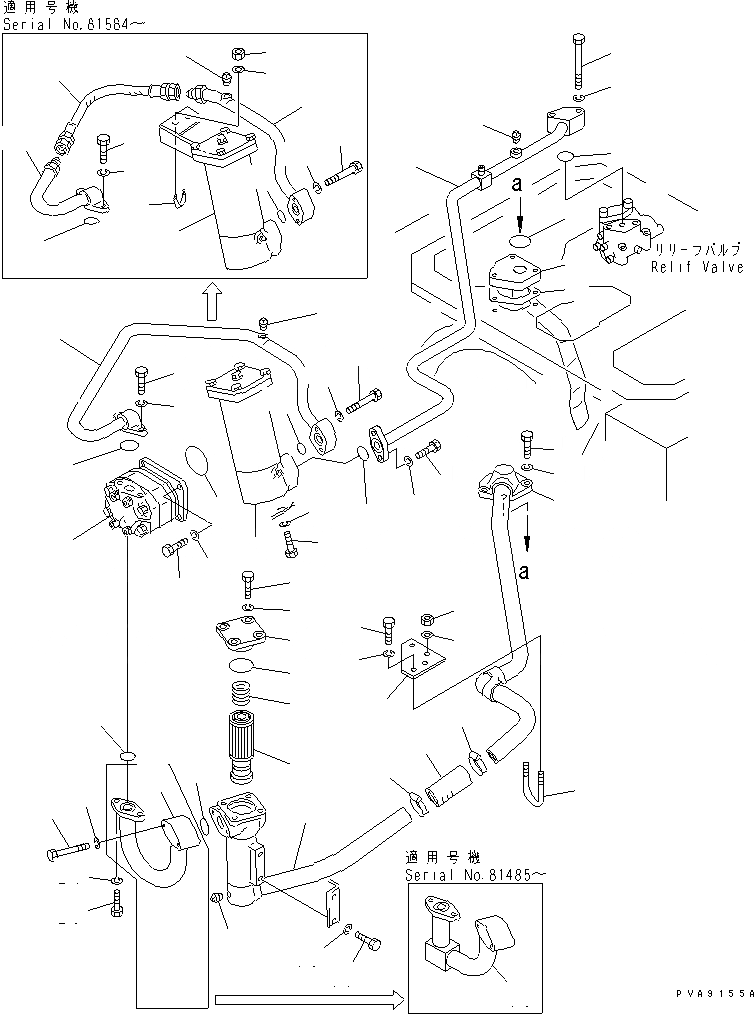 Схема запчастей Komatsu D58P-1B - ГИДРАВЛИКА РУЛ. УПРАВЛЕНИЯ (MONO РЫЧАГ УПРАВЛ-Е СПЕЦ-Я.)(№87-) СИЛОВАЯ ПЕРЕДАЧА И КОНЕЧНАЯ ПЕРЕДАЧА