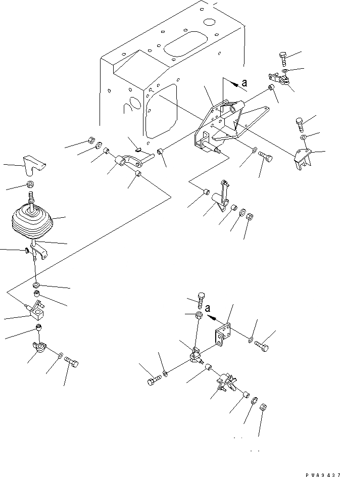 Схема запчастей Komatsu D58P-1B - РЫЧАГ УПРАВЛЕНИЯ ОТВАЛОМ (MONO РЫЧАГ УПРАВЛ-Е СПЕЦ-Я.)(№87-) КАБИНА ОПЕРАТОРА И СИСТЕМА УПРАВЛЕНИЯ