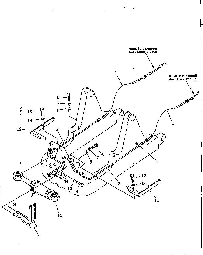 Схема запчастей Komatsu D58P-1B - ГИДРОЛИНИЯ (ЦИЛИНДР ПЕРЕКОСА ЛИНИЯ) (DOZER )(№8-) РАБОЧЕЕ ОБОРУДОВАНИЕ