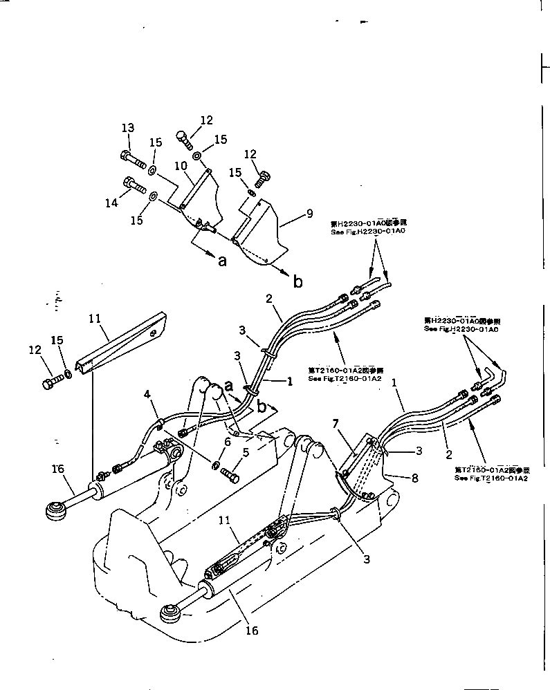 Схема запчастей Komatsu D58P-1B - ГИДРОЛИНИЯ (ЦИЛИНДР НАКЛОНА ЛИНИЯ) (DOZER )(№8-) РАБОЧЕЕ ОБОРУДОВАНИЕ