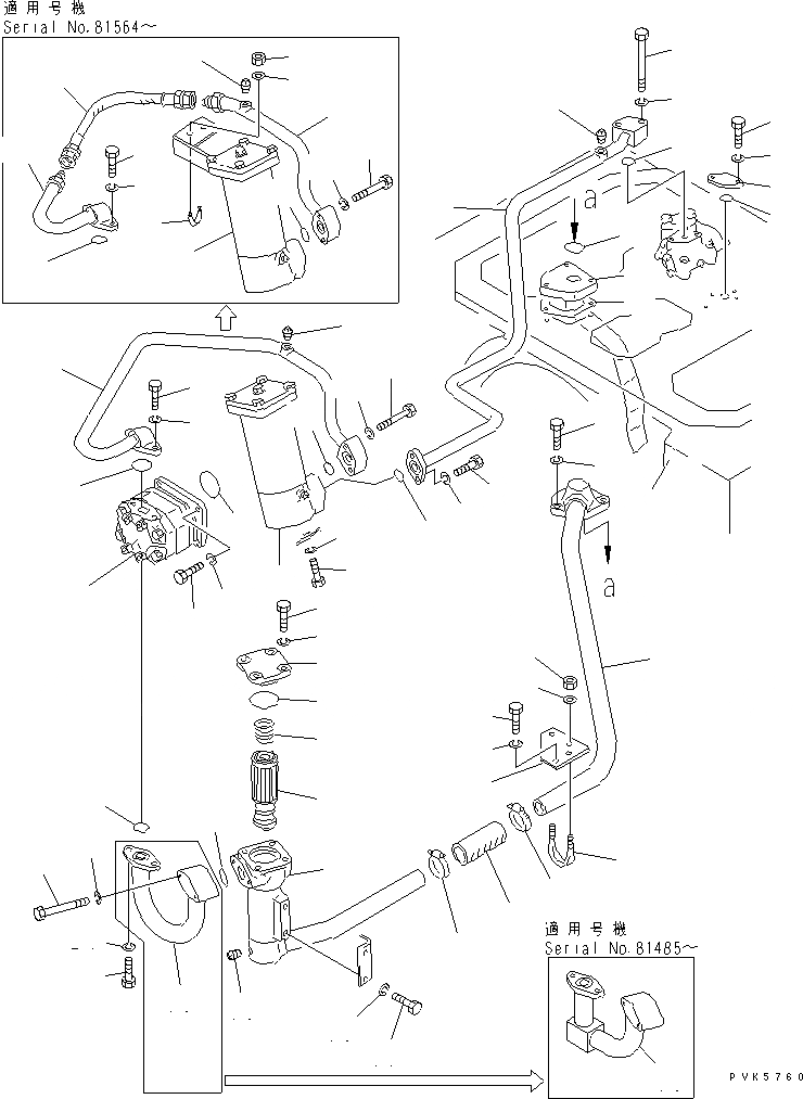 Схема запчастей Komatsu D58P-1 - ГИДРАВЛИКА РУЛ. УПРАВЛЕНИЯ СИЛОВАЯ ПЕРЕДАЧА И КОНЕЧНАЯ ПЕРЕДАЧА