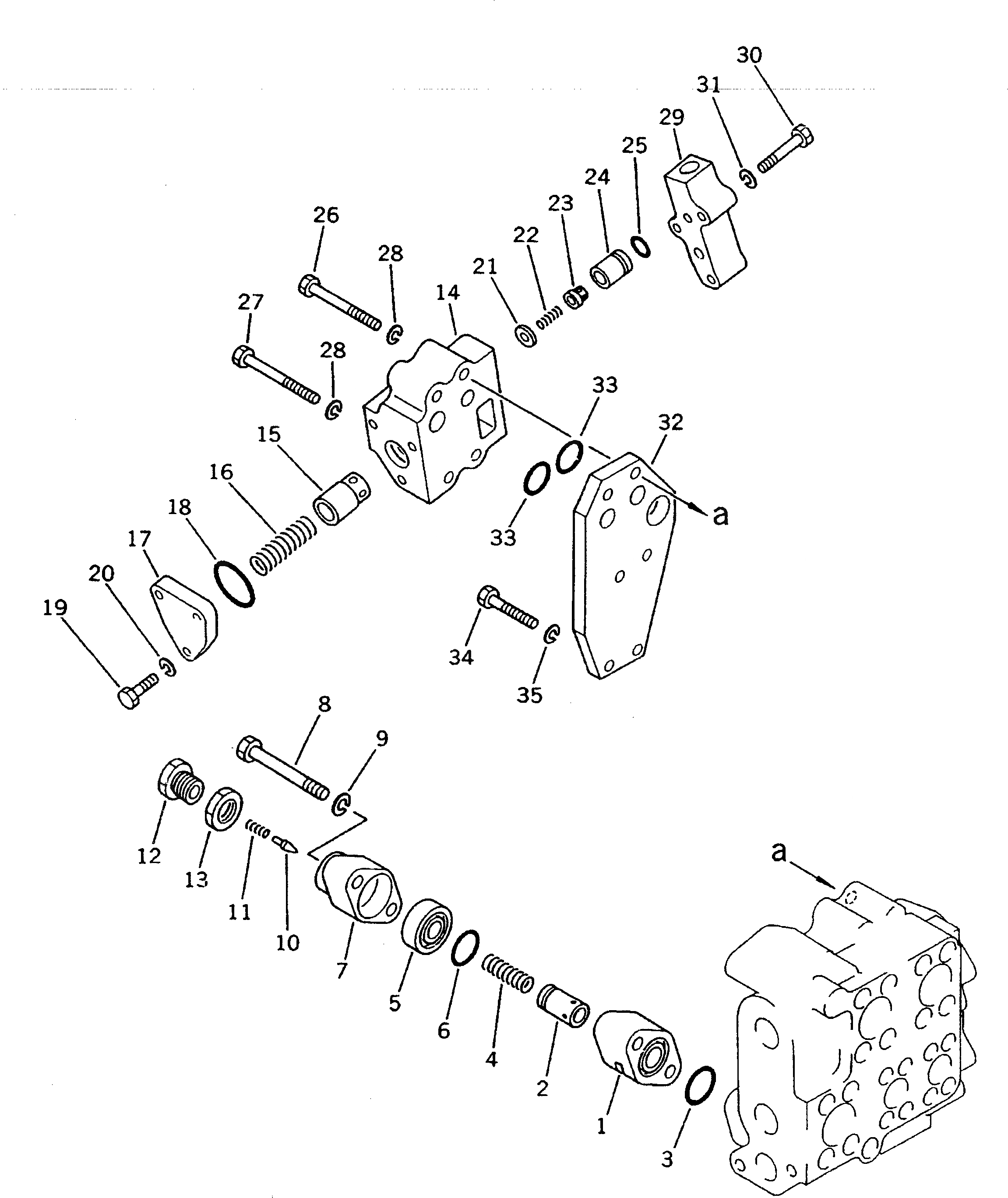 Схема запчастей Komatsu D58P-1 - ГИДР. БАК. AND КЛАПАН (/) (ДЛЯ ПРЯМОГО ОТВАЛА) ОСНОВН. КОМПОНЕНТЫ И РЕМКОМПЛЕКТЫ