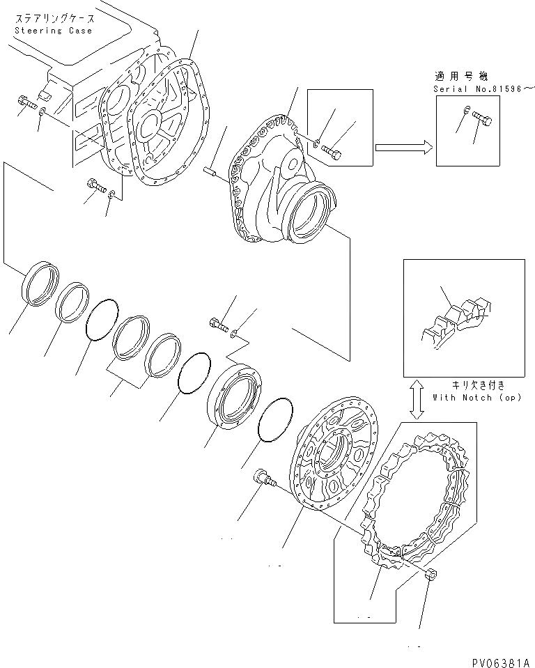 Схема запчастей Komatsu D58P-1C - КОРПУС КОНЕЧН. ПЕРЕДАЧИ И ЗВЕЗДОЧКА(№88-) СИЛОВАЯ ПЕРЕДАЧА И КОНЕЧНАЯ ПЕРЕДАЧА