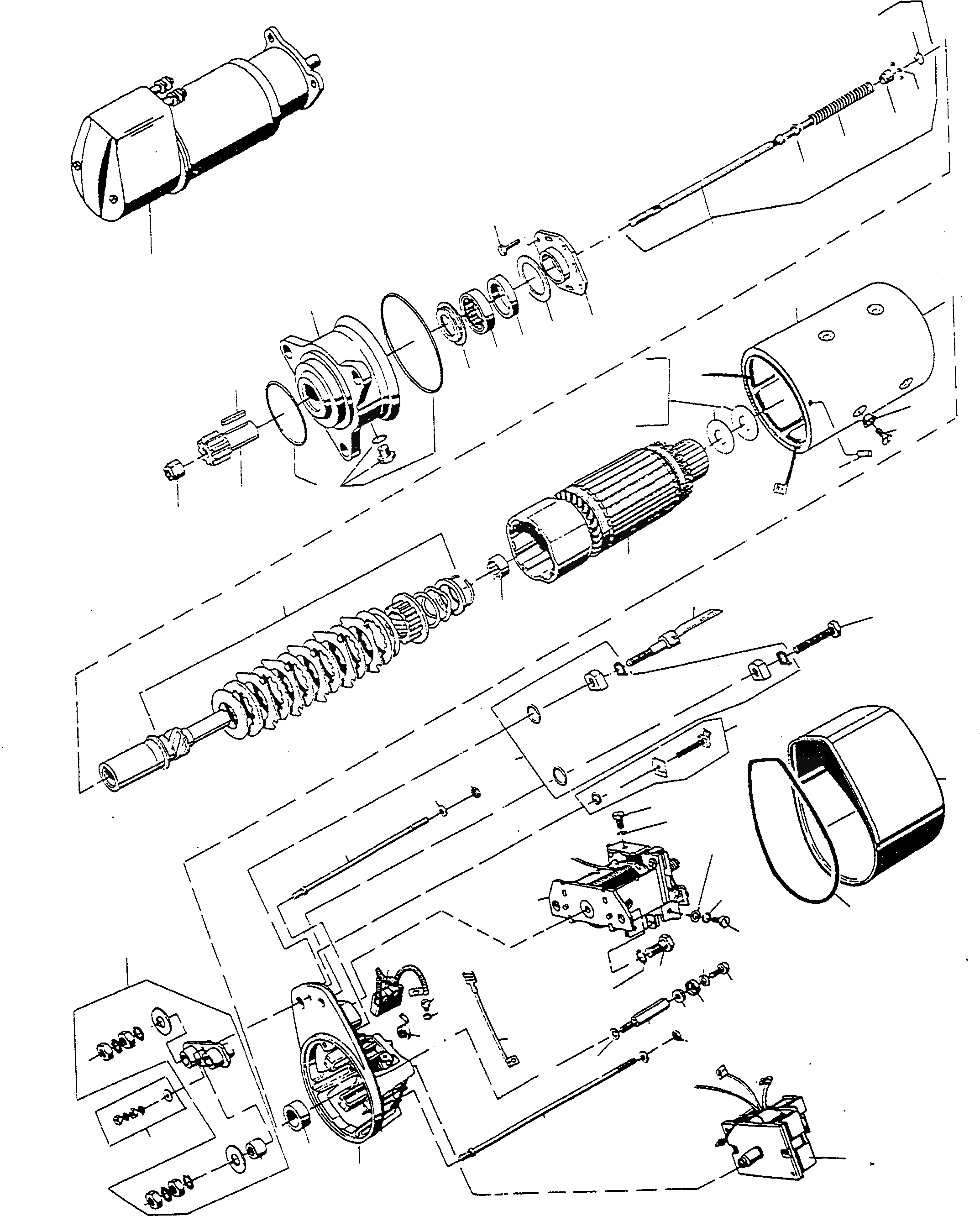 Схема запчастей Komatsu D600D - STARTERМОТОР ГЕНЕРАТОР И СТАРТЕР