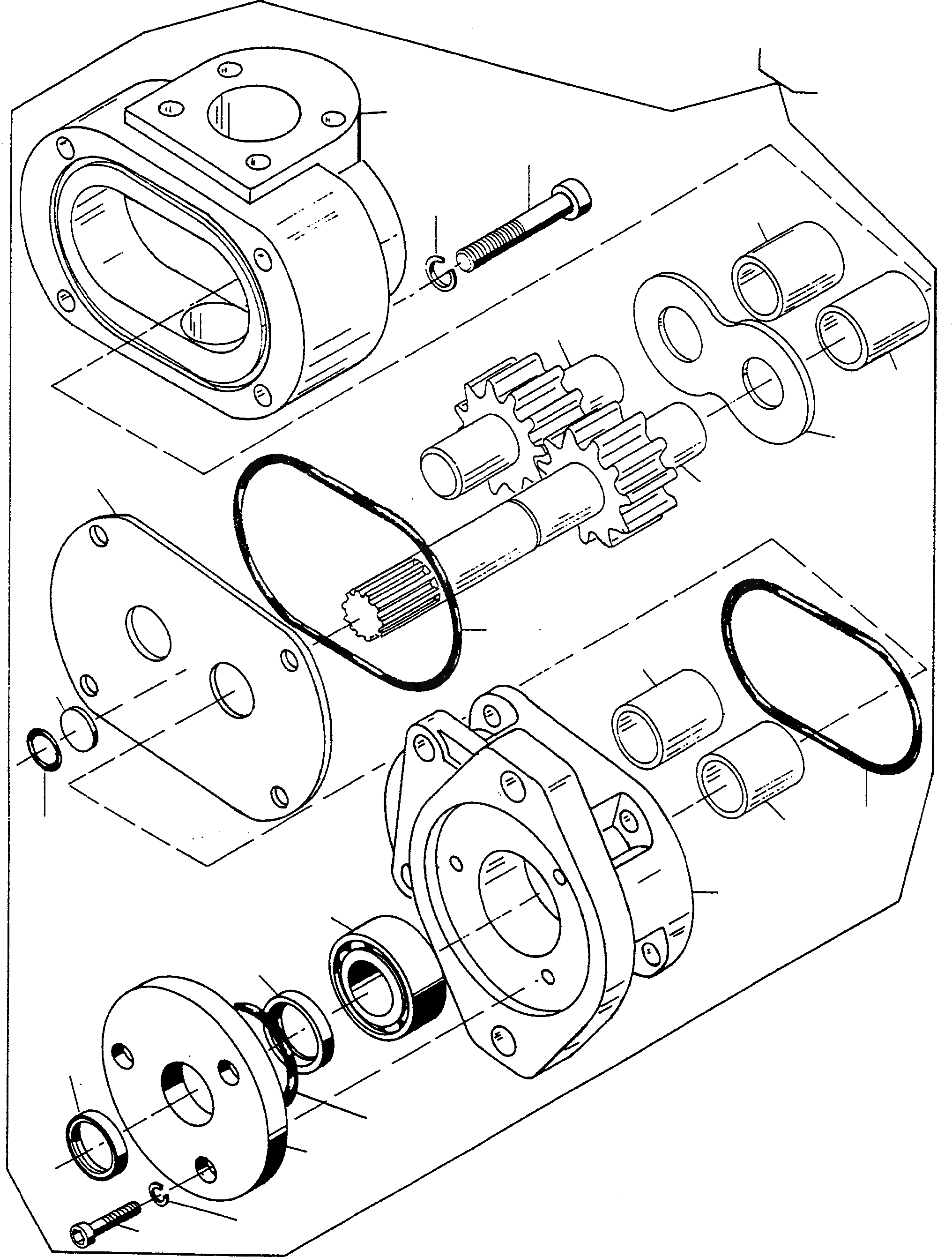 Схема запчастей Komatsu D600D Super - ГИДР. НАСОС. ГИДРАВЛИКА