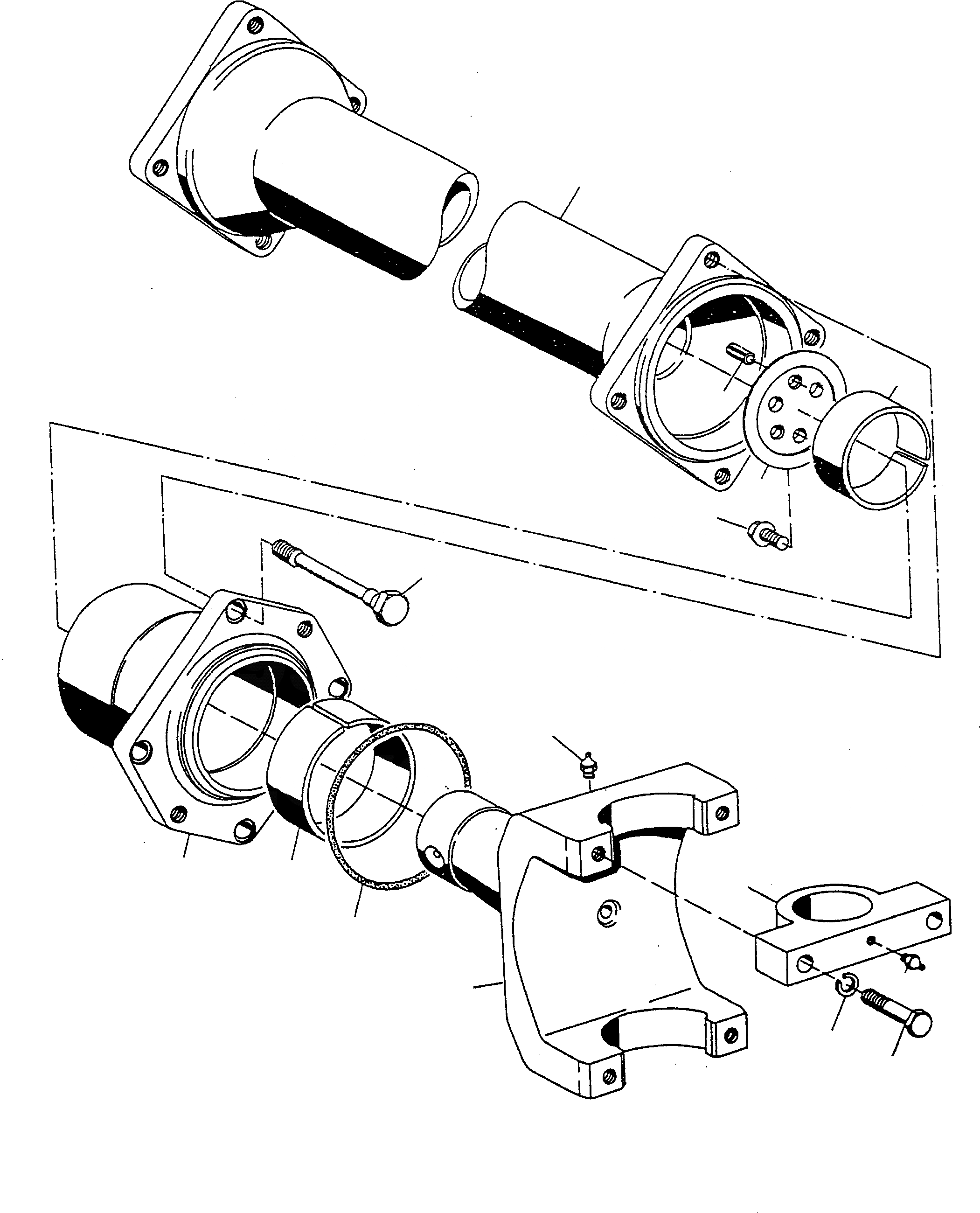 Схема запчастей Komatsu D600D Super - ГИДРОЦИЛИНДР ПОДЪЕМА СУППОРТ ГИДРАВЛИКА
