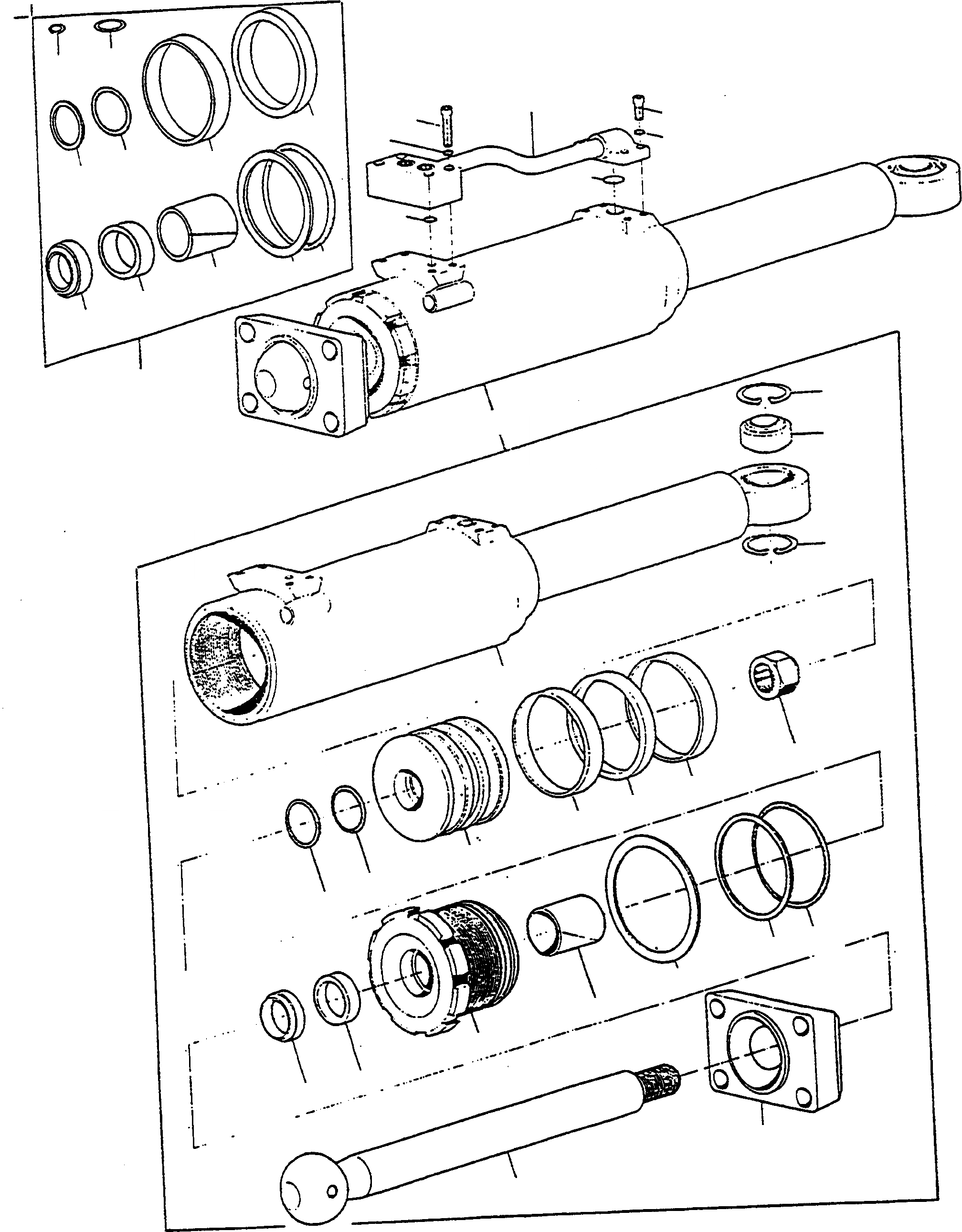 Схема запчастей Komatsu D600D Super - НАКЛОН.-ЦИЛИНДР ГИДРАВЛИКА