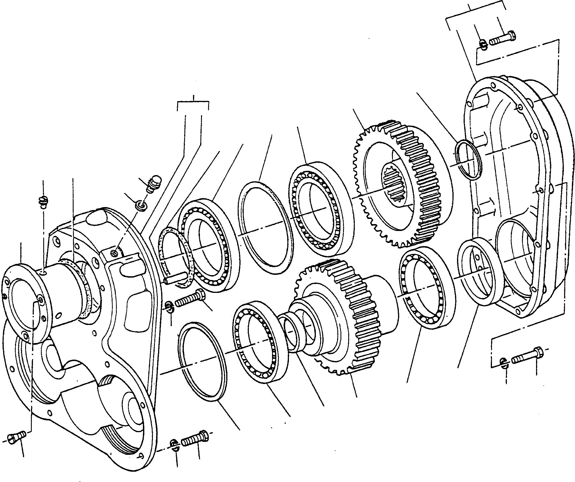 Схема запчастей Komatsu D600D Super - ДОПОЛН. ПРИВОДSET ТРАНСМИССИЯ И ЗАДН. МОСТ