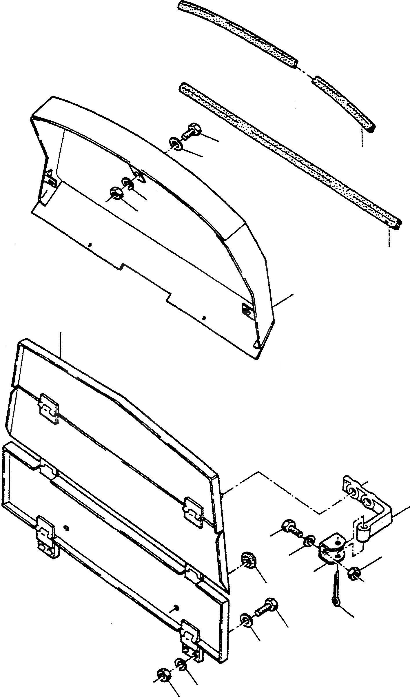 Схема запчастей Komatsu D600D Super - INSTRUMENT COVER ОБОРУД-Е