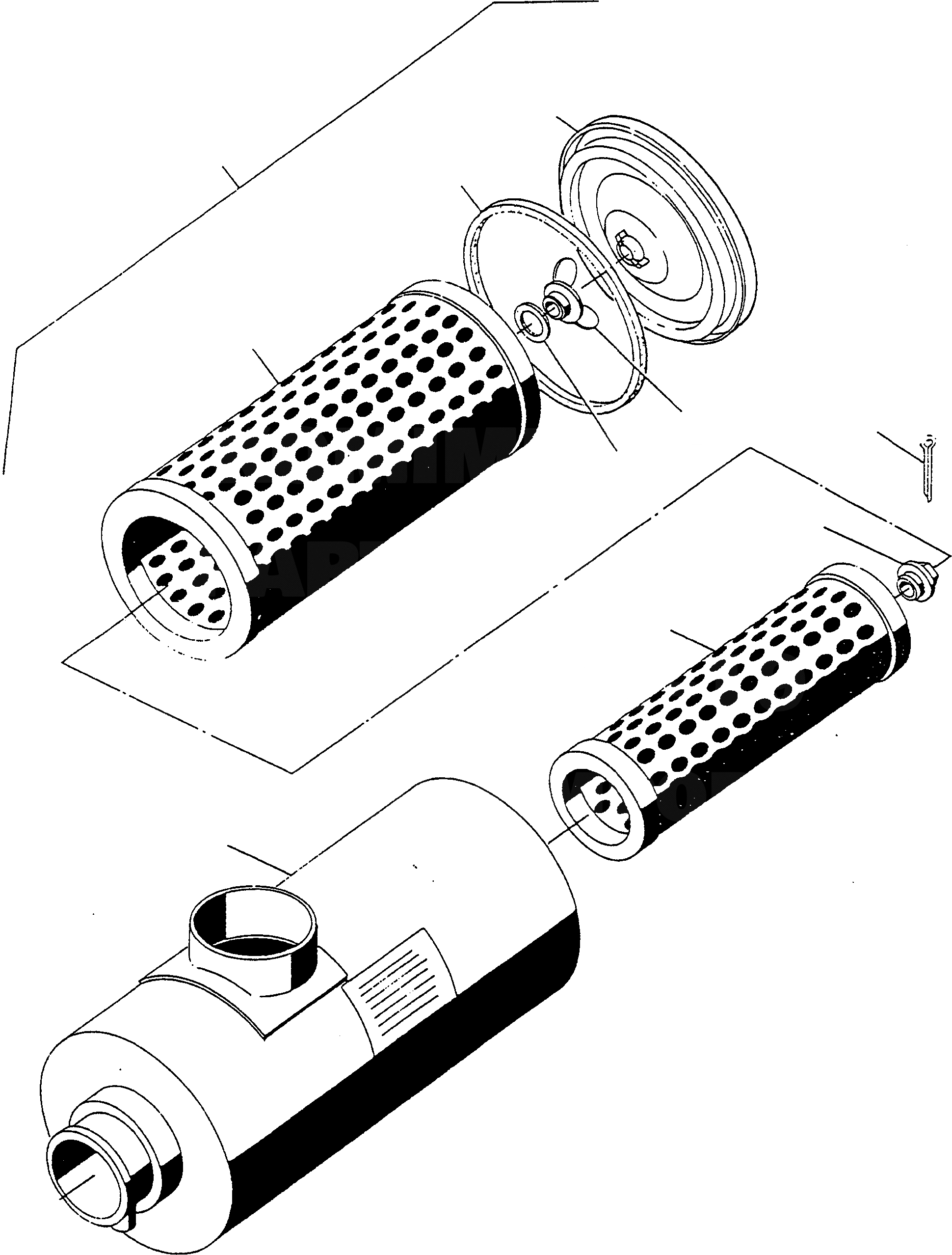 Схема запчастей Komatsu D600D Super - ВОЗДУХООЧИСТИТЕЛЬ, EXECUTION II ВОЗД. ФИЛЬТР. СИСТЕМА, EJECTOR