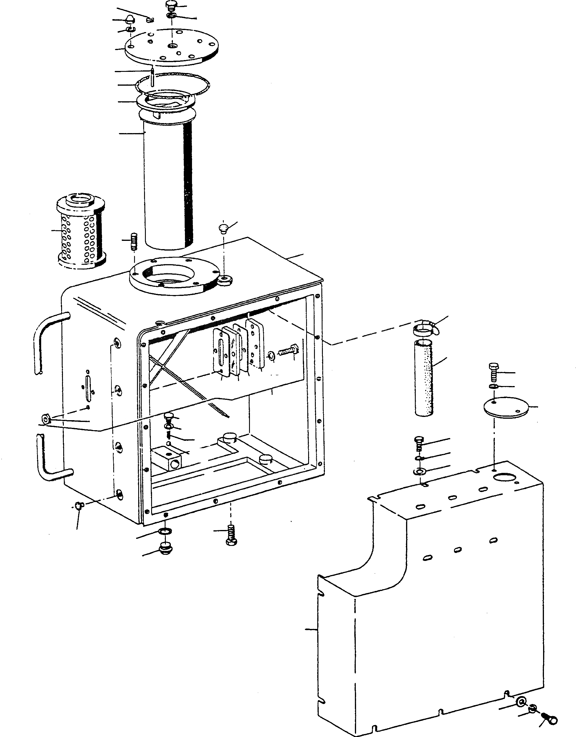 Схема запчастей Komatsu D600D Super - МАСЛ. БАК ГИДРАВЛИКА